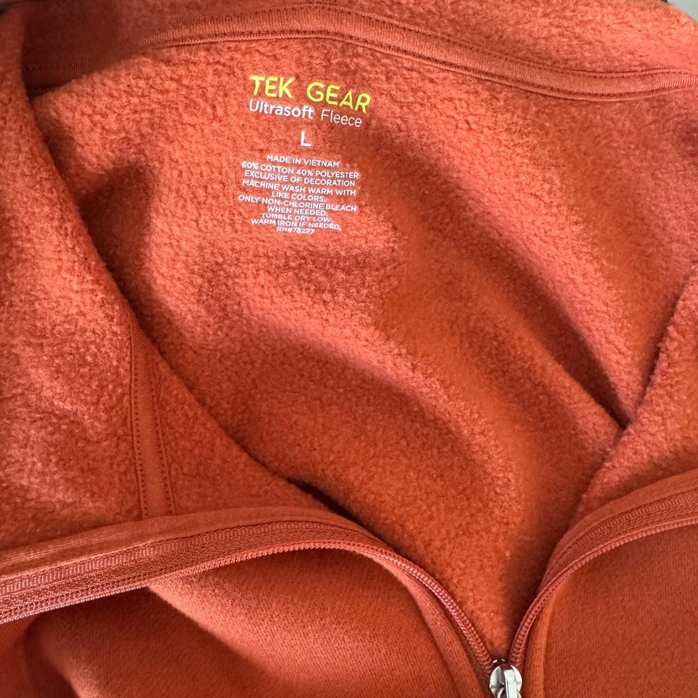 Tek Gear Burnt Orange Fleece Zip-Up - Picture 8 of 8